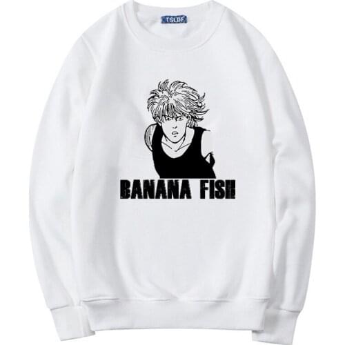 Banana Fish Japanese Cartoon Hoodies Warm Soft Anime Men Tops Sweatshirts Comfortable Harajuku Spring Autumn Hoody Pullover