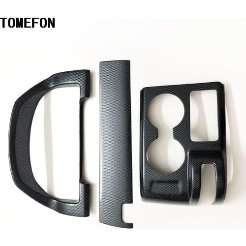 TOMEFON For Honda CRV 2007 2008 2009 2010 LHD ABS Carbon Fiber Paint Front Dashboard Gear Shift Panel Copliot Middle Frame
