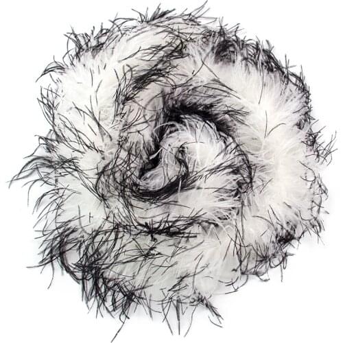 2 Meter Natural Ostrich Feathers Boa Dyed High quality Fluffy Ostrich feather Shawl Plume for Crafts Wedding Dress Decoration