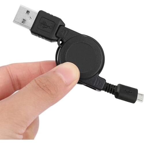 High quality Universal Micro USB A to USB 2.0 B Male Retractable Data Sync Charger Cable Cord