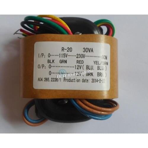 115V/230V 30W high quality R Core Transformer 12V+12V for amplifier DIY