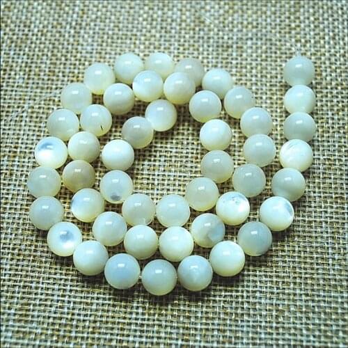 124pcs/lot nature sea water shell beads pearl beads accessories fashion pearls diy beads good quality of beads 6mm