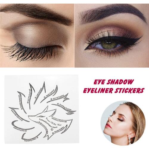 20pcs Eyebrows Template Card Eyeliner Stencils Eyeliner Stencil Models Template Shaping Tools Eye Shadow Makeup Tool