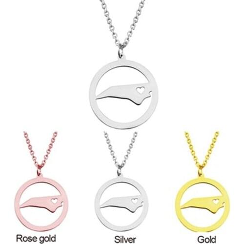 2019 Hot Fashion American Pendant 304 Stainless Steel Map Necklace North Carolina Tag Factory Direct
