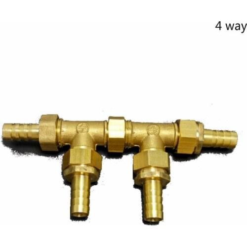4 Way 5 Way 2/3 Branch Forged Brass Water Distributor Heat Distribution Manifold for Oil Water Gas Shunt Control Car Wash