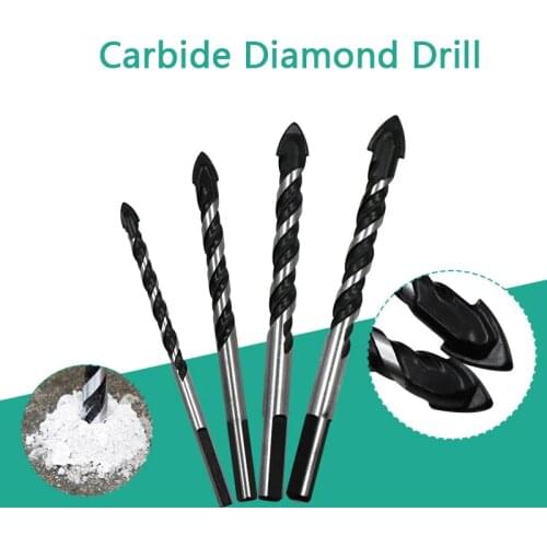 6-12mm Tungsten Steel Metal Alloy Triangle Drill Bits for Ceramic Wall Glass Concrete Hole Opener Black Cutter Nail Metal Drill