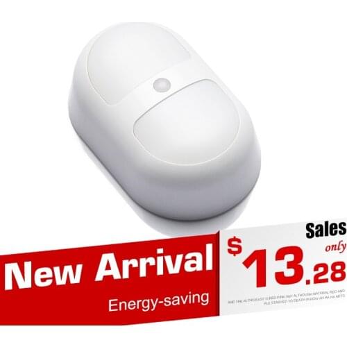Wireless Human Sensor Night Lights Human Body Auto Motion Cabinet Lights Infraded Sensor Induction Lamps Using AA battery