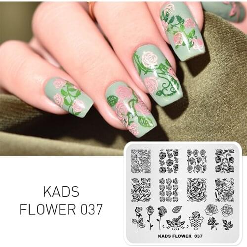 Flower Rose Image Template Stencil Beauty Tools Templates DIY Image Nail Decoration Stamp Nail Stamp Plate Stencil
