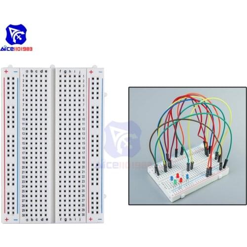 Diymore MB-102 400 Tie Points Solderless Breadboard for Arduino Prototype PCB Board Kit