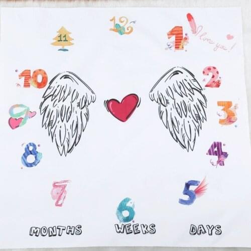 Newborn Milestone Blanket Angel Wings Blanket Bebe Boy Girl Photography Prop Shower Gift Photography Wrap
