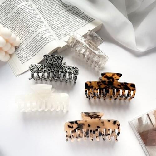 Women Hair Claw Gorgeous Large Hair Clips Clamps Acetate Hairpins Shark Hair Accessories Girl Headdress Ornament Styling Tools