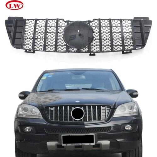 Hot Sale GT style chrome Front Grille For Mercedes Benz ML W164 2006-2008 ABS Car front bumple grille