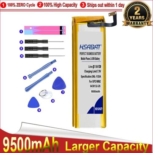 HSABAT 0 Cycle 8000mAh 6438132-2S Battery for GPD WIN2 WIN 2 Handheld Gaming Laptop GamePad Tablet Pc Replacement Accumulator