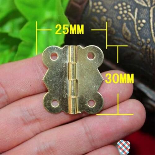 Yellow Butterfly Metal Cabinet Door Luggage Hinge,4 Holes Decor,Furniture Decoration,Antique Vintage,25*30mm,100Pcs