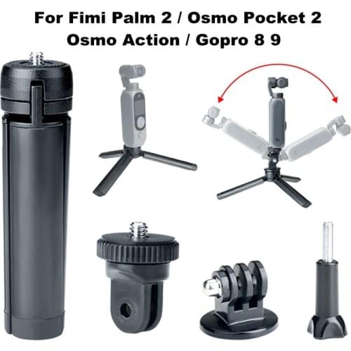 Mini Aluminum Alloy Tripod for Fimi Palm 2 Osmo Pocket 2 Osmo Action Gopro 8 9 Desktop Stand Stabilizer Accessories Kit