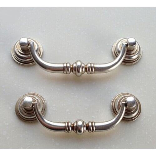 90mm shaky furniture handles antique distress kitchen cabinet handles pull,antique silver drawer dresser bedside table pull knob