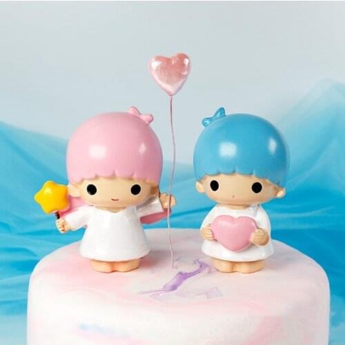Heart Star Baby Doll Cake Topper One First Birthday Girl Boy Party Wedding Party Cake Dessert Decorations Kids Favor Supplies