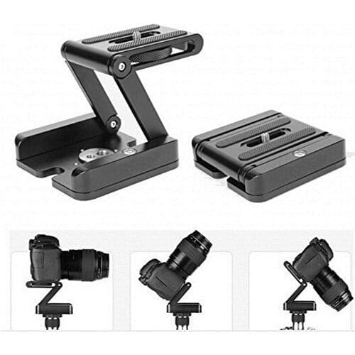 Folding Z flex tilt head Quick Release Plate & Spirit Level For camera tripod