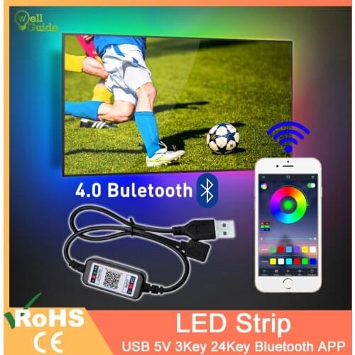 LED Strip lights Bluetooth music RGB 5V USB TV LED Strip lights SMD5050 2835 5M 1M 2M 3M 4M Flexible Neon LED Strip TV Backlight