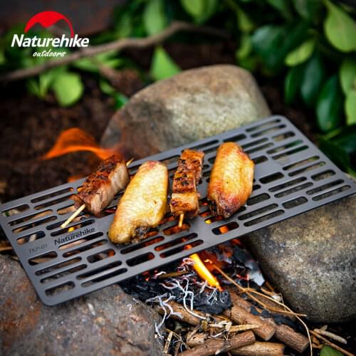 Naturehike 100% Titanium Barbecue Plate Outdoor Camping Picnic BBQ Grill Plate Barbecue Dish Portable Bakeware Fire Grill