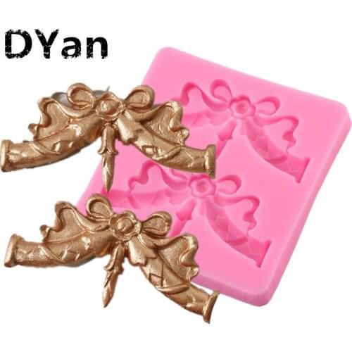 Cake Border Bows Silicone Mold 3D Flower Relief Fondant Cake Decorating Tools DIY Baking Candy Chocolate Gumpaste Mould A1534