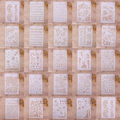 Unique High Quality Several Patterns Airbrush Painting Stencil DIY Home Decorative Scrapbooking Album Craft Tool #233653