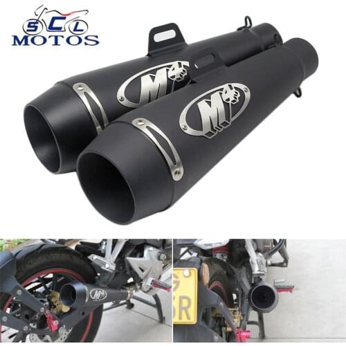 Sclmotos -38-51MM Motorcycle Exhaust Pipe For M4 Escape GP Moto Pot Muffler Slip on For Scooter Motocross Dirt Bike Moto ATV