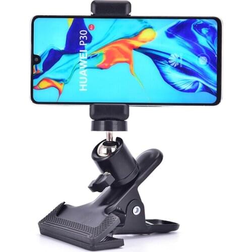 Guitar Head Clip Mobile Phone Holder Live Broadcast Bracket Stand Tripod Clip Head For iPhone 11X Support Desktop Music Holder