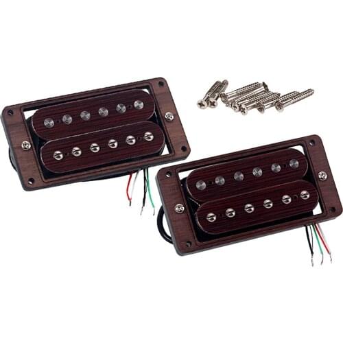 Neck Pickup and Bridge Pickup Compatible with Electric Guitar for Guitar Parts Replacement Set of 2Pcs