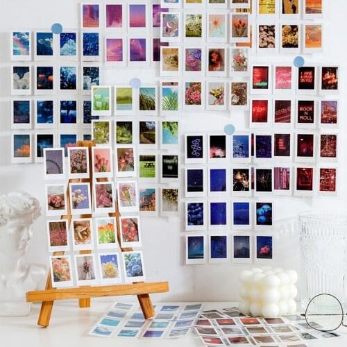 16packs/LOT go to the four seasons series Creative decoration DIY adhesive stationery paper sticker