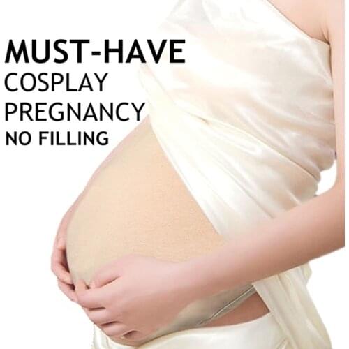 2021 Fake Belly Artificial Skin Color Fake Pregnant Tummy Belly Pregnancy Pregnant Bump Cloth Bag Performance Props (Only Bag)