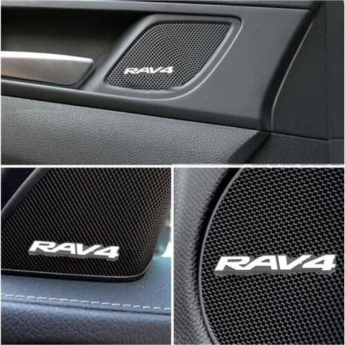 4pcs for Toyota RAV4 RAV 4 2013 2014 2015 2016 2017 car Speaker audio Speaker Badge stereo Emblem sticker stying