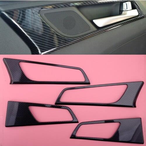 CITALL 4Pcs Carbon Fiber Style Inner Interior Door Handle Bowl Cover Trim Panel Fit for Hyundai Tucson 2016 2017 2018 2019
