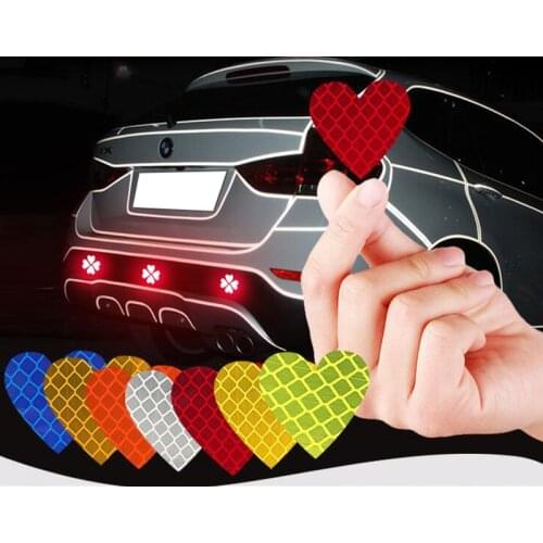 6Pcs/Set Reflective Strips Carbon Fiber Truck Auto Motor Anti-Scratch Safety Warning Sticker Car Accessories