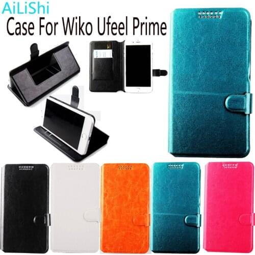 AiLiShi Hot!! In Stock Case For Wiko Ufeel Prime Top Quality PU Dedicated Leather Case Exclusive 100% Holder Card Slot +Tracking