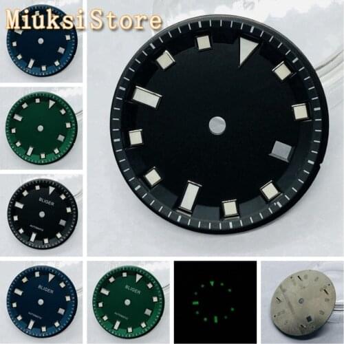 Bliger 32.5mm black blue green sterile dial for 2836 2824, 2813 3804 Miyota 82 series automatic movement