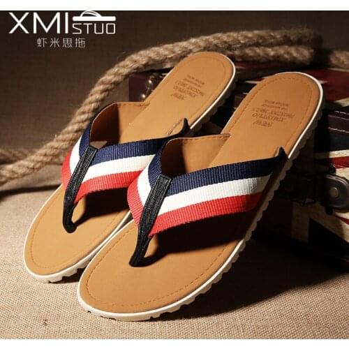 Europe and the United States han edition mens fashion fashion slippers large base of dragging a undertakes to shoes