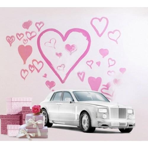 Pink Heart Love Car Gift Photography Backdrops Photo Props Studio Background 5x7ft