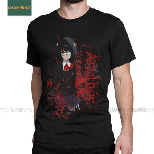 Another Mei Misaki Men T Shirt Kouichi Sakakibara Manga Blood Dark School Akazawa Izumi Waifu Tees Short Sleeve T-Shirts Cotton