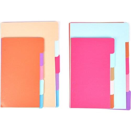 5 Sheets Binder Index Dividers A5 A6 Inner Page Organizer Notebook Index Paper Separator Divider Pages Matching Filofax