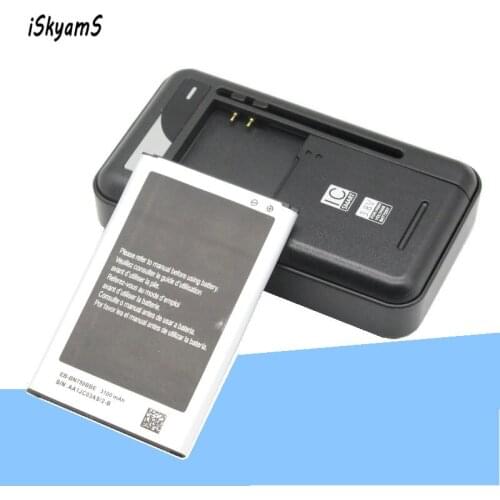 ISkyamS 1x 3100mAh EB-BN750BBE Replacement Battery +Universal Charger for Samsung Galaxy Note 3 mini Note3 Neo N750 N7505 N7502