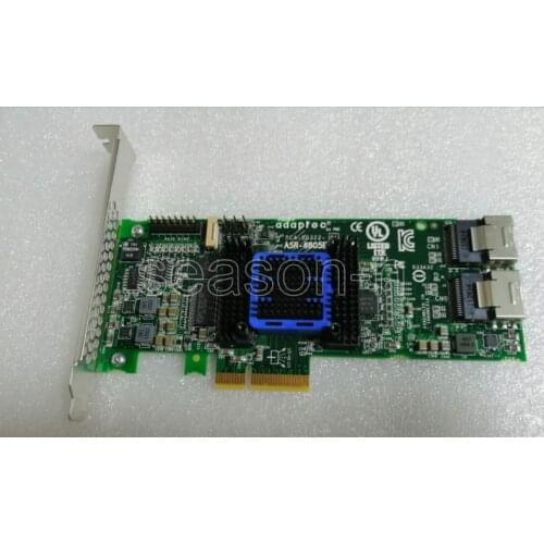 Adaptec ASR -6805E SATA \ SAS RAID Controller card 8 ports PCIe 128mb RAID 0 1