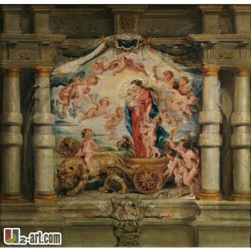 Canvas Prints (Triumph of Divine Love Peter Paul Rubens) Canvas painting wall art picure printing 13-Zjyh-(118)(24*24 inch)