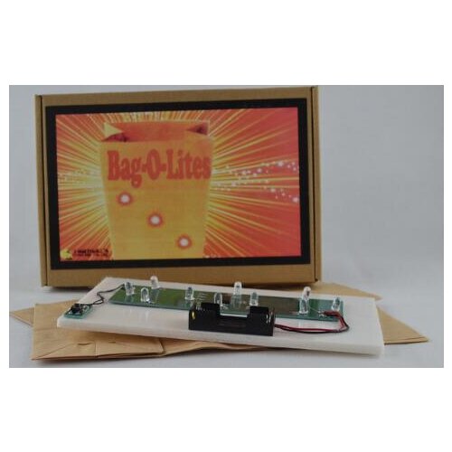 Bag O Lites (Red color,with Finger Light) Magic Tricks Paper Bag Appearing Light Magie Stage Illusion Gimmick Props Comedy Joke