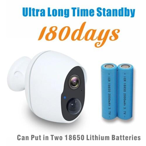 Wifi P2P Wireless 2MP IP Camera Outdoor low power Battery Powered mini Camera