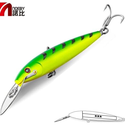 NOEBY Metal Tongue Trolling Fishing Goods130/185/225mm 32.5/60/76g Minnow Lures Fishing Bait NBL9904