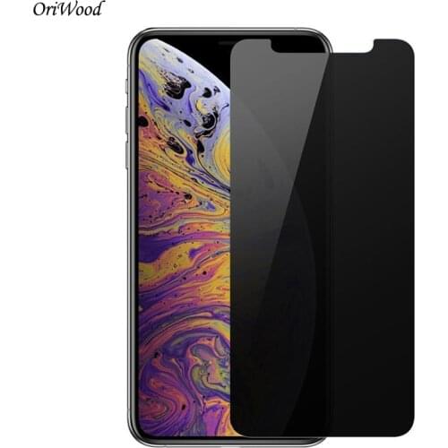 OriWood Privacy Tempered Glass For Apple iPhone XS Max XS XR X 2.5D Anti Spy Black Screen Protector Protective Film For XS Max