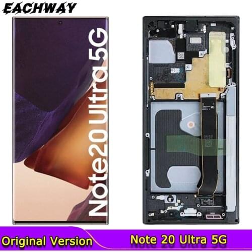 ORIGINAL AMOLED For Samsung Galaxy Note 20 Ultra 5G N986 N986B LCD Note 20Ultra Display Touch Screen Digitizer Assembly