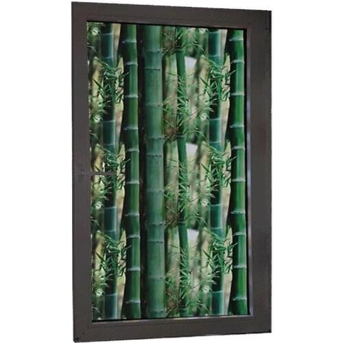 3D Effect Privacy Window Foil Film Bamboo Forest Glass Stickers Static anti-UV opaque Stained bathroom door Home Decoration Film
