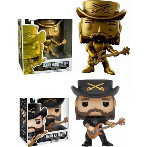 POP Motorhead Gold Lemmy Kilmister 49# Vinyl Dolls Action Figures Collection Model Toys for Children Birthday Gift